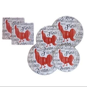 Range Kleen Farmhouse Kitchen Burner Cover Hot Pad 6 Piece Set